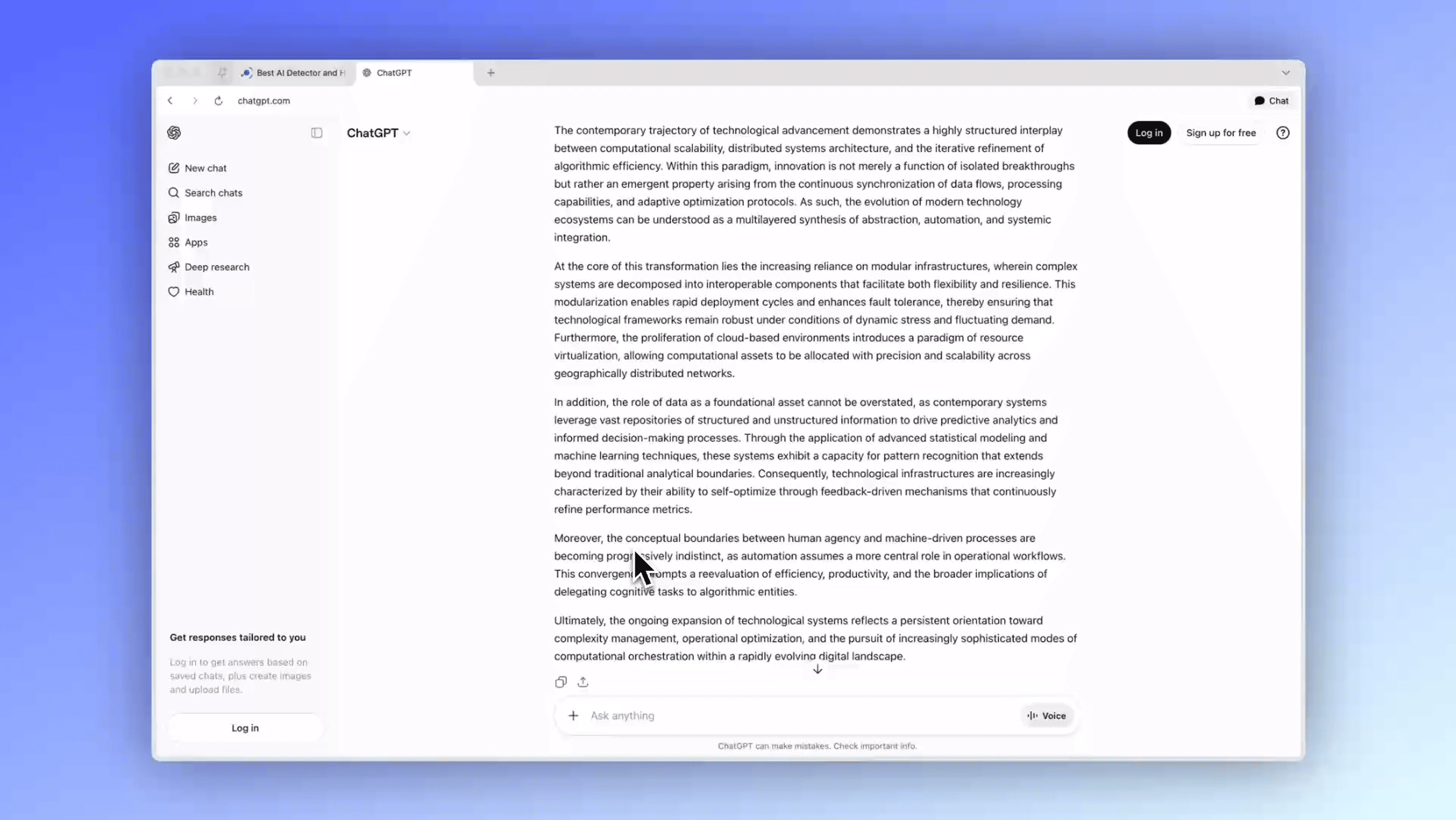 Detect.ai application preview